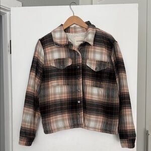 Lucky Brand Flannel Fleece Lined Shacket